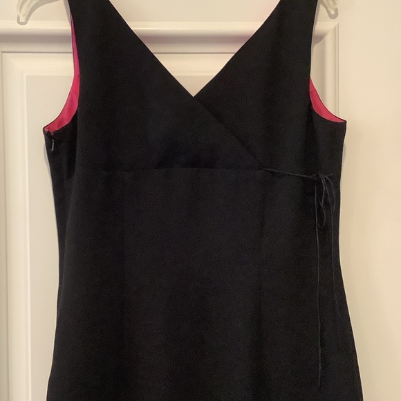 Donna Morgan Black and Pink Sleeveless Shift Dress Size 10 Knee Length - Picture 2 of 9
